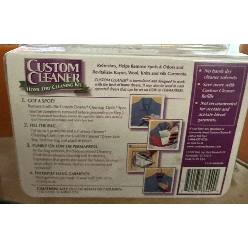 Custom Cleaner Home Dry Cleaning Kit Open Box Up To‎ 16 Garments Wool Silk dryer